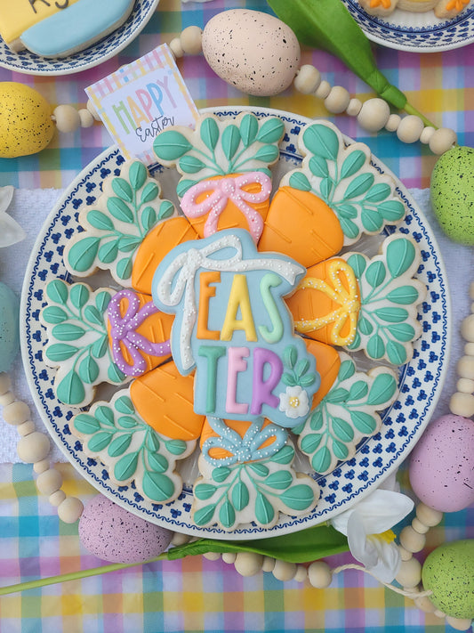 Coquette Easter Carrot Cookie Platter